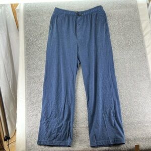 John Henry Pajama Sleep Pants Blue Pull On Mens L Straight Leg